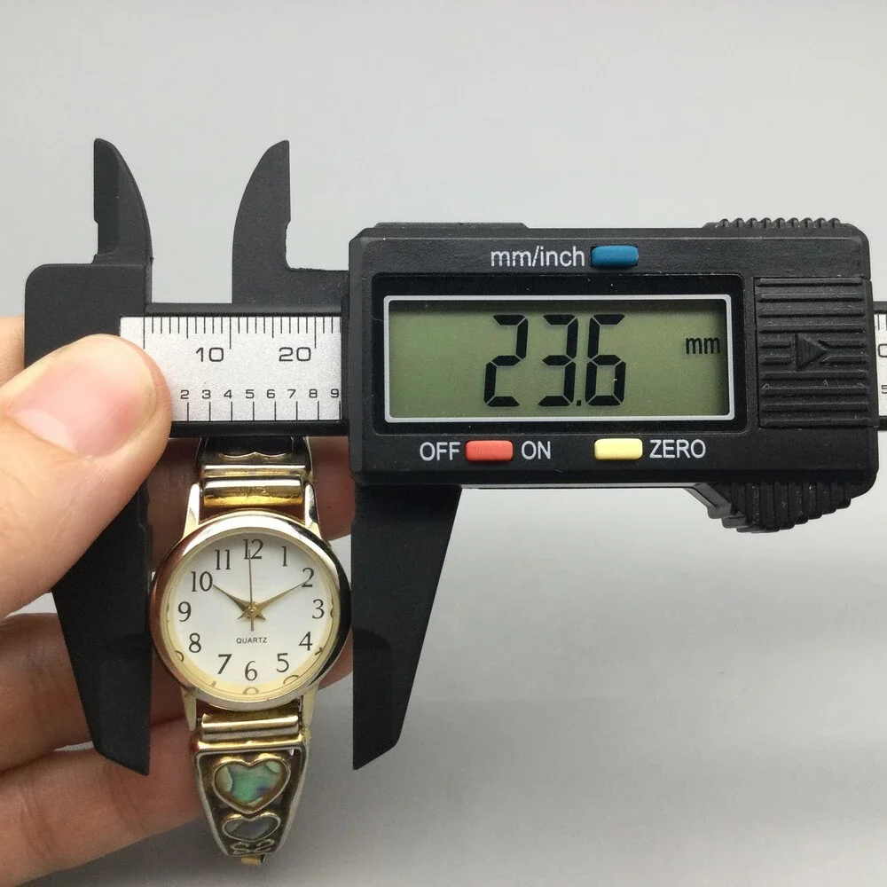 Vintage Abalone Heart Watch Womens 24mm Gold Tone Stretch Band New Battery - Picture 13 of 14